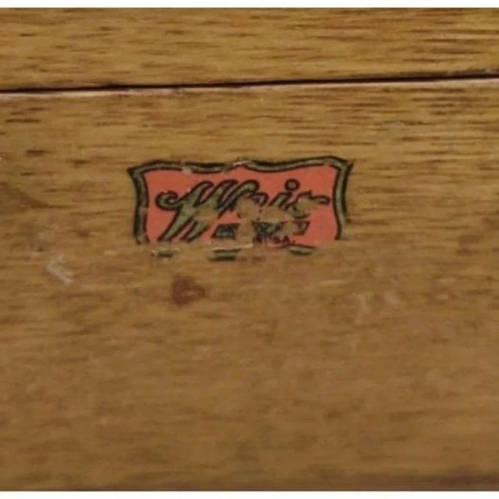 Vintage Weis Wood Recipe Box Patina Country Farm Kitchen No Recipe Cards